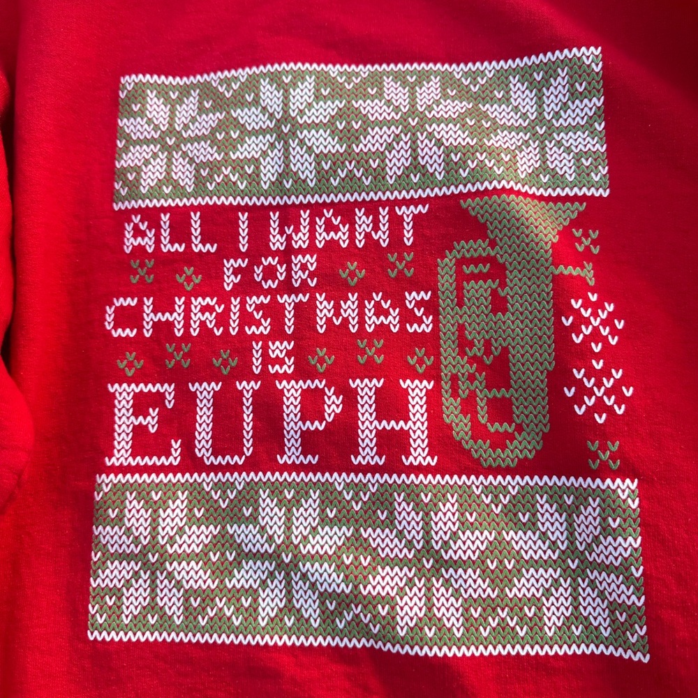 Gildan "All I Want For Christmas Is Euph" Sweatshirt S - Picture 2 of 9